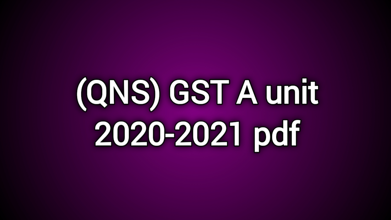 Qns GST a 2025 2026 pdf