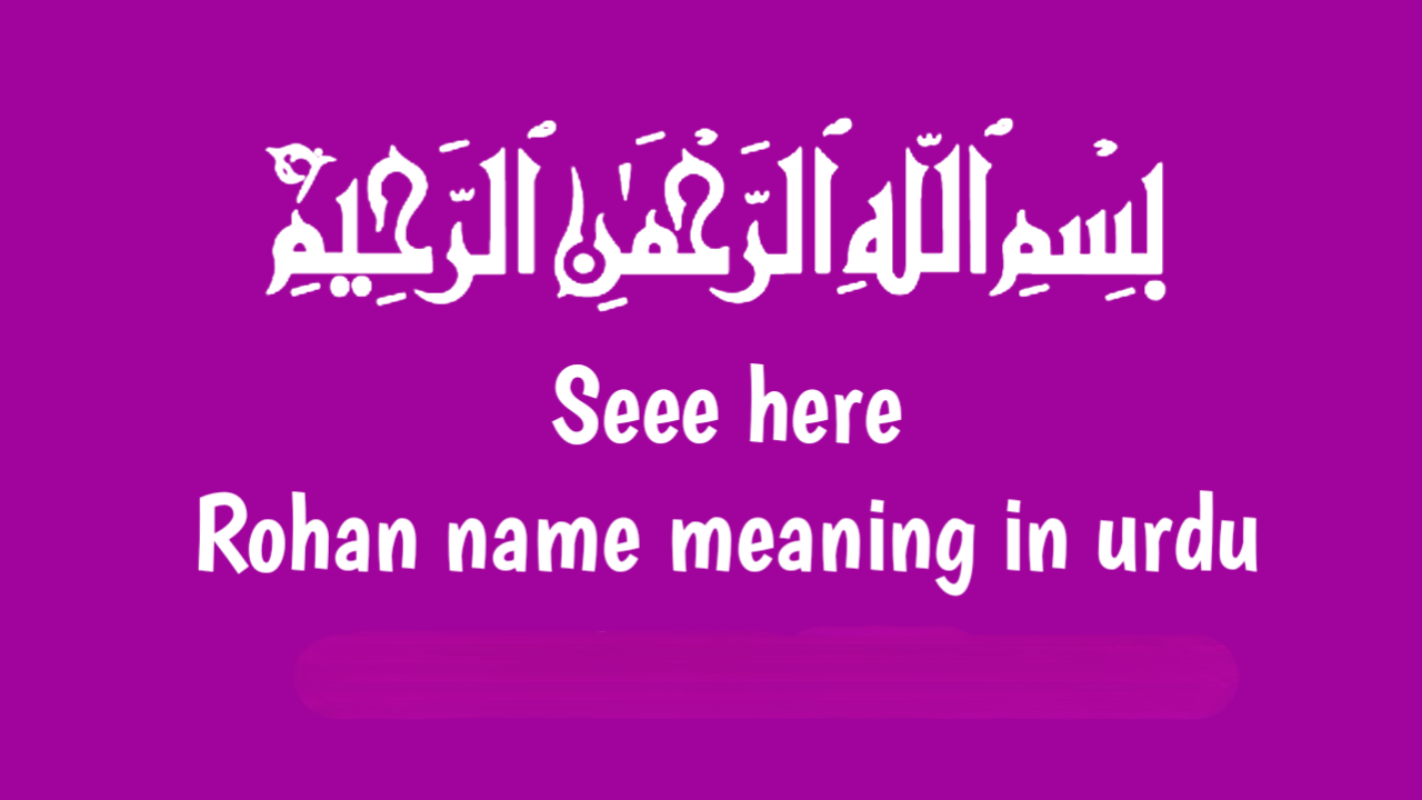 Rohan name meaning in urdu | اردو میں روہن نام کا معنی ہے