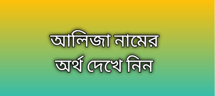 আলিজা নামের অর্থ কি | Aliza namer ortho ki | Aliza name meaning in Bengali